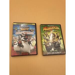 Madagascar 2 and The Penguins DVD Bundle Lot of 2 Dreamworks Movies